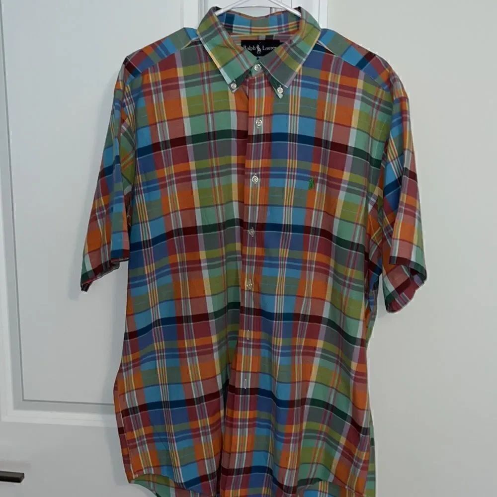 Polo by Ralph Lauren India Madras Rainbow check plaid shirt-L Classic fit